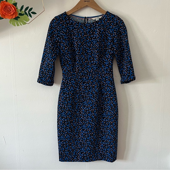 🎈Host Pick🎈EUC Boden tea dress 2P retro print waistband knee length 1/2 sleeve - Picture 15 of 15